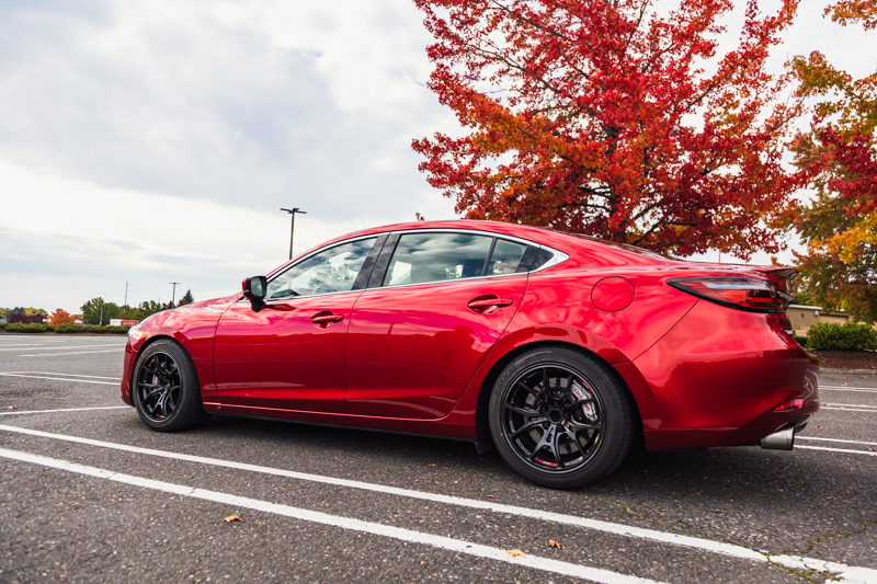 Mazda 6 Red with turbo lowering springs